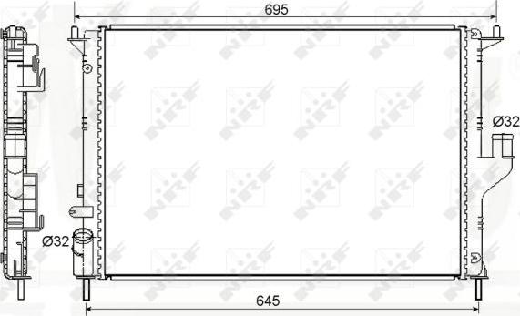 NRF 53118A - Radiator, engine cooling autospares.lv