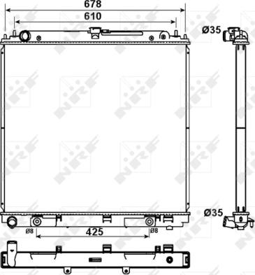 NRF 53179 - Radiator, engine cooling autospares.lv