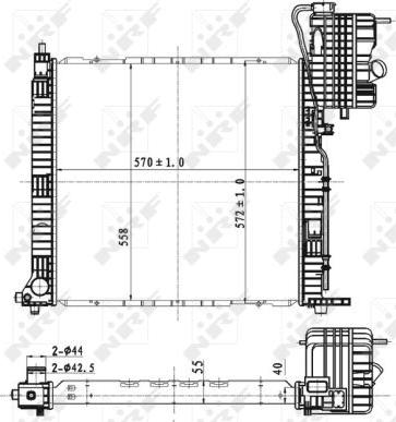 NRF 53176 - Radiator, engine cooling autospares.lv