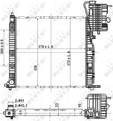 NRF 53177 - Radiator, engine cooling autospares.lv