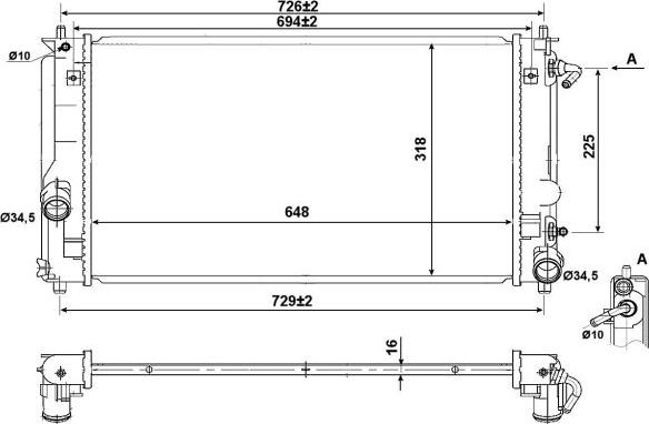 NRF 53894 - Radiator, engine cooling autospares.lv