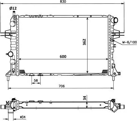 NRF 53898 - Radiator, engine cooling autospares.lv