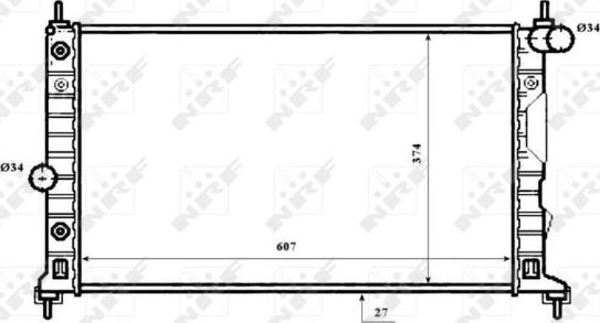 NRF 53844 - Radiator, engine cooling autospares.lv