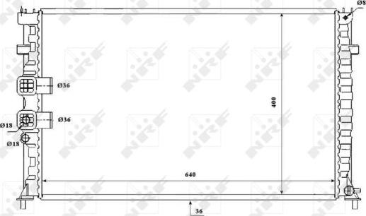 NRF 53842 - Radiator, engine cooling autospares.lv