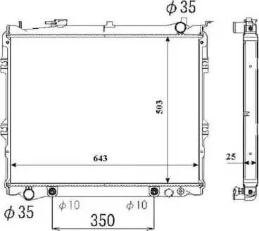 NRF 53853 - Radiator, engine cooling autospares.lv