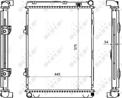 NRF 53865 - Radiator, engine cooling autospares.lv