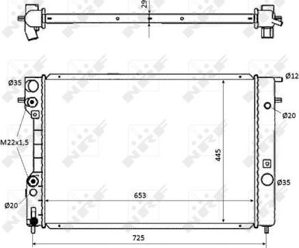 NRF 53871 - Radiator, engine cooling autospares.lv