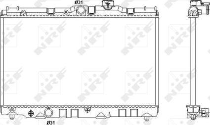 NRF 53399 - Radiator, engine cooling autospares.lv