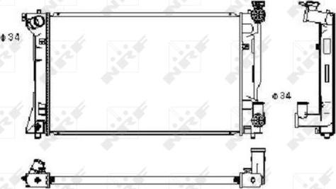 NRF 53394 - Radiator, engine cooling autospares.lv