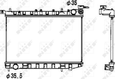 NRF 53341 - Radiator, engine cooling autospares.lv