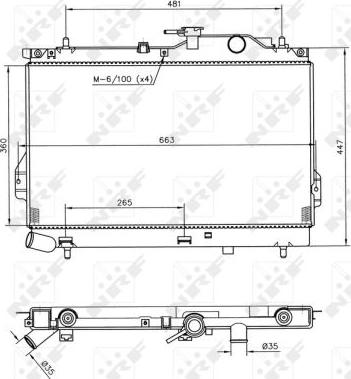 NRF 53364 - Radiator, engine cooling autospares.lv