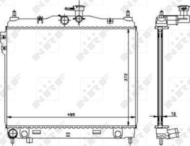 NRF 53361 - Radiator, engine cooling autospares.lv