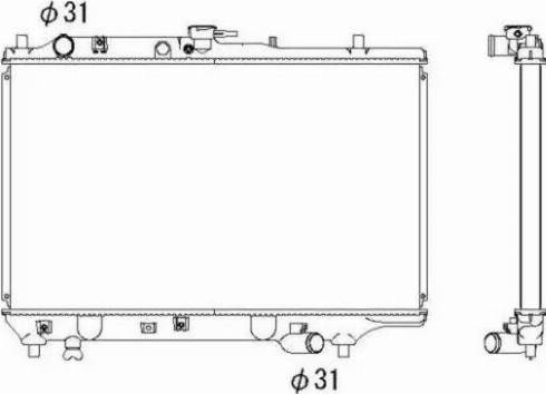 NRF 53309 - Radiator, engine cooling autospares.lv