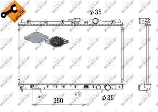 NRF 53304 - Radiator, engine cooling autospares.lv