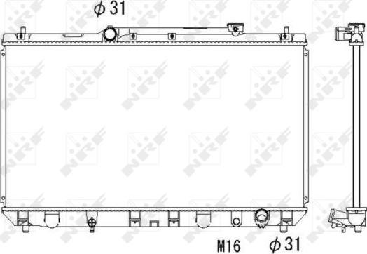 NRF 53307 - Radiator, engine cooling autospares.lv