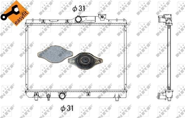 NRF 53339 - Radiator, engine cooling autospares.lv