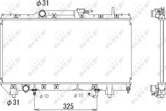 NRF 53336 - Radiator, engine cooling autospares.lv