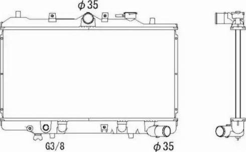 NRF 53331 - Radiator, engine cooling autospares.lv