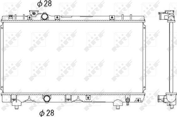 NRF 53338 - Radiator, engine cooling autospares.lv