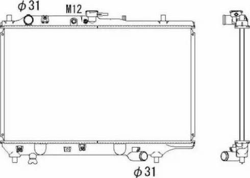 NRF 53332 - Radiator, engine cooling autospares.lv