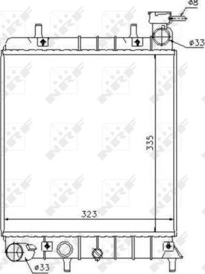 NRF 53376 - Radiator, engine cooling autospares.lv