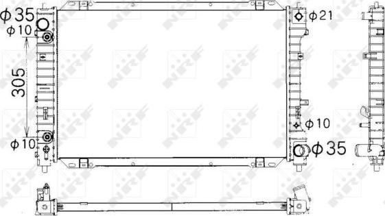 NRF 53378 - Radiator, engine cooling autospares.lv