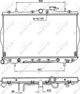 NRF  53261 - Radiator, engine cooling autospares.lv