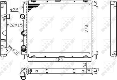 NRF 53209A - Radiator, engine cooling autospares.lv