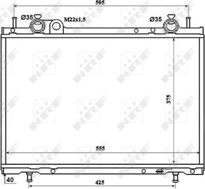 NRF 53201 - Radiator, engine cooling autospares.lv