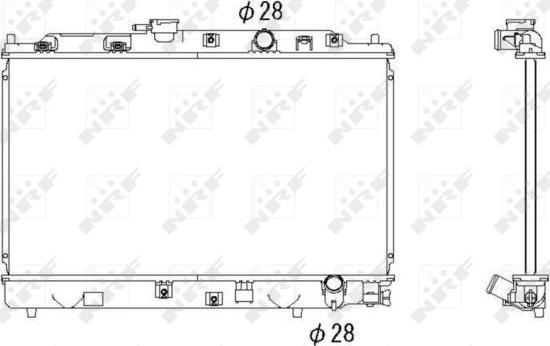 NRF 53286 - Radiator, engine cooling autospares.lv