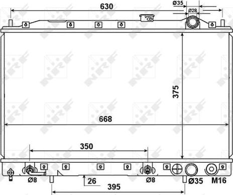 NRF 53274 - Radiator, engine cooling autospares.lv