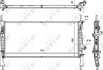 NRF 53746 - Radiator, engine cooling autospares.lv