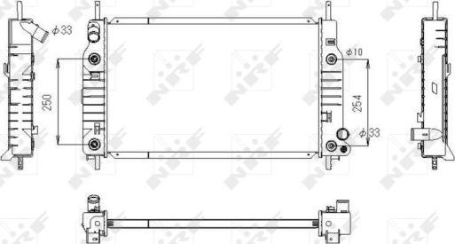 NRF 53748 - Radiator, engine cooling autospares.lv