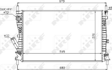 NRF 53743 - Radiator, engine cooling autospares.lv