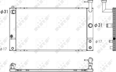 NRF 53747 - Radiator, engine cooling autospares.lv