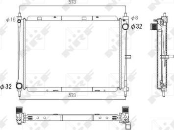 NRF 53758 - Radiator, engine cooling autospares.lv