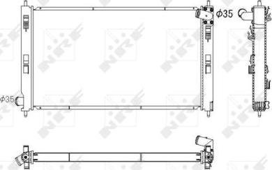 NRF 53753 - Radiator, engine cooling autospares.lv