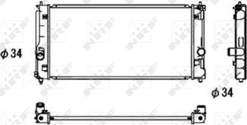 NRF 53709 - Radiator, engine cooling autospares.lv