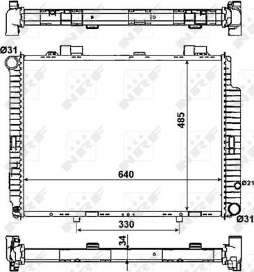 NRF 53784 - Radiator, engine cooling autospares.lv