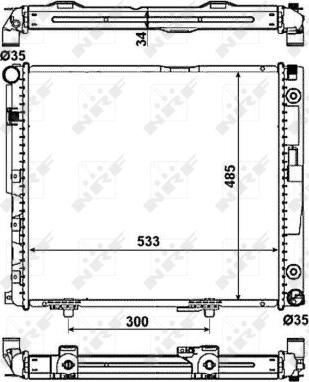 NRF 53785 - Radiator, engine cooling autospares.lv