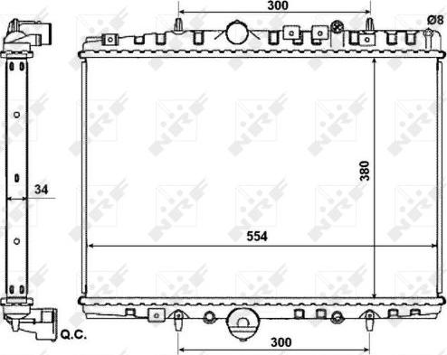 NRF 53787 - Radiator, engine cooling autospares.lv