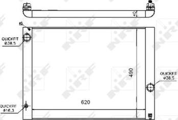 NRF 53724 - Radiator, engine cooling autospares.lv