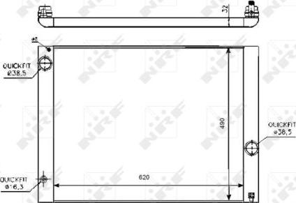 NRF 53728 - Radiator, engine cooling autospares.lv