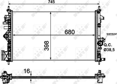 NRF 53773 - Radiator, engine cooling autospares.lv