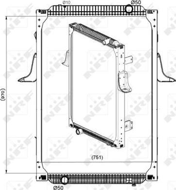 NRF 529564 - Radiator, engine cooling autospares.lv