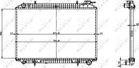 NRF 529534 - Radiator, engine cooling autospares.lv