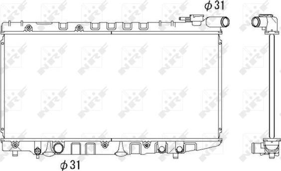 NRF 526712 - Radiator, engine cooling autospares.lv