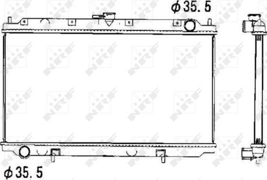 NRF 52069 - Radiator, engine cooling autospares.lv