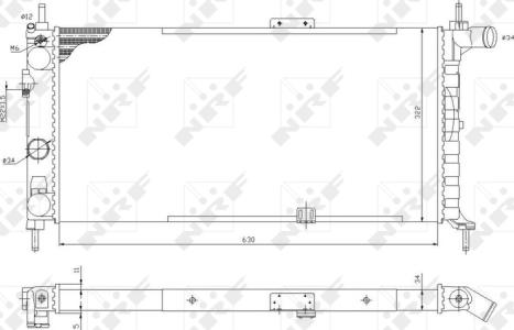 NRF 52019 - Radiator, engine cooling autospares.lv