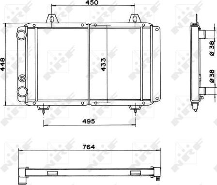 NRF 52035 - Radiator, engine cooling autospares.lv